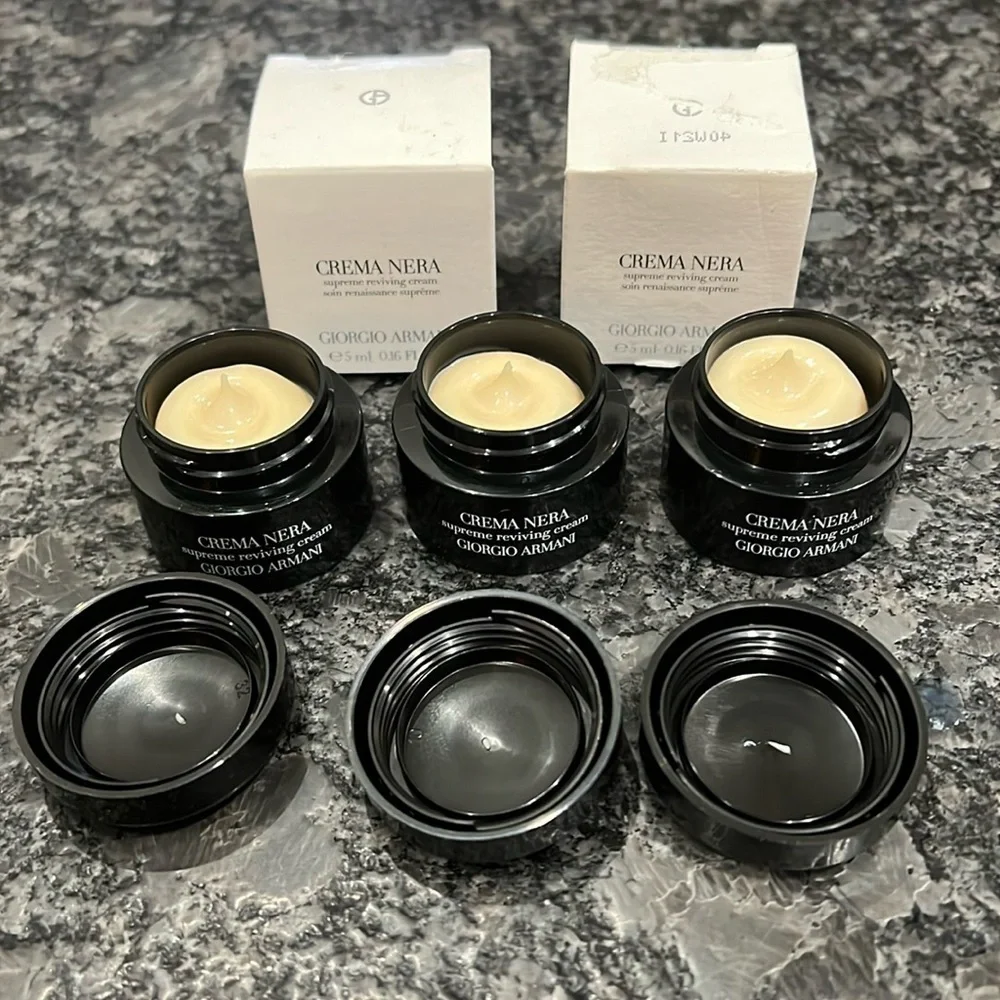 Giorgio Armani Set of 3 Crema Nera Supreme Reviving Cream 5ml Travel Size